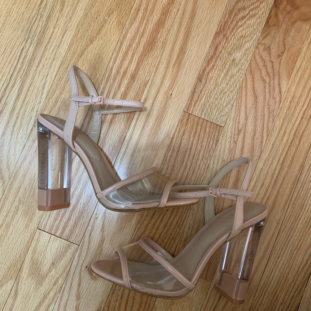 ALDO clear and nude shoes/heels